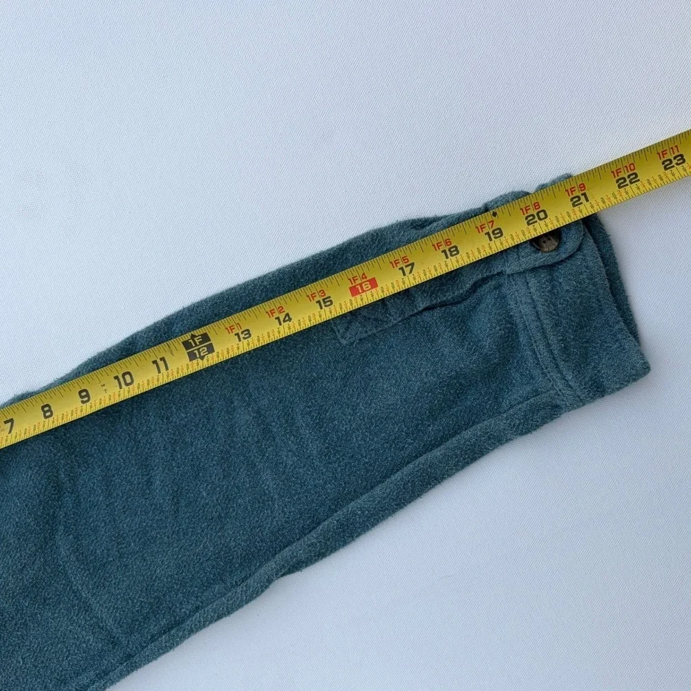 American Eagle Blue Green Shacket Button‎ Up Shirt Long Sleeve Cotton Mens XL - Picture 6 of 8